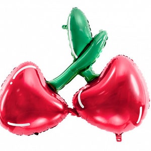 Globo grande de cereza, decoraciones para fiestas de verano, globos de aluminio para fiestas infantiles, fiesta de barbacoa, globo para fiesta en la piscina