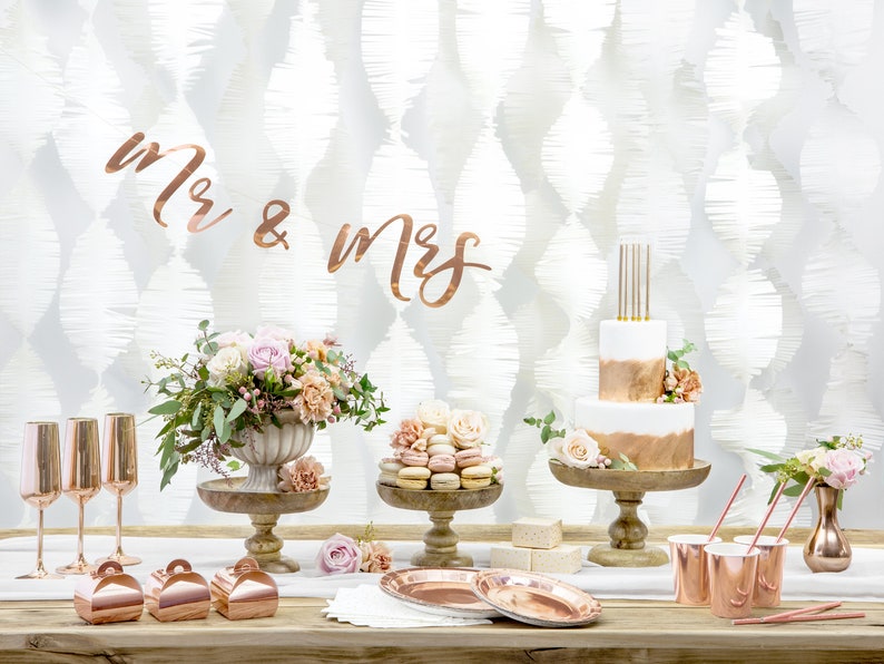 Large Rose Gold Paper Plates 18cm or 23cm Rose Gold Etsy UK