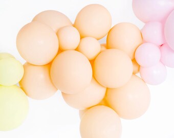 High Quality Strong Pastel Light Peach Latex Balloons, Peach Balloons, Pack of 6 or 12 Balloons, Strong Peach Balloons, Pastel Balloons