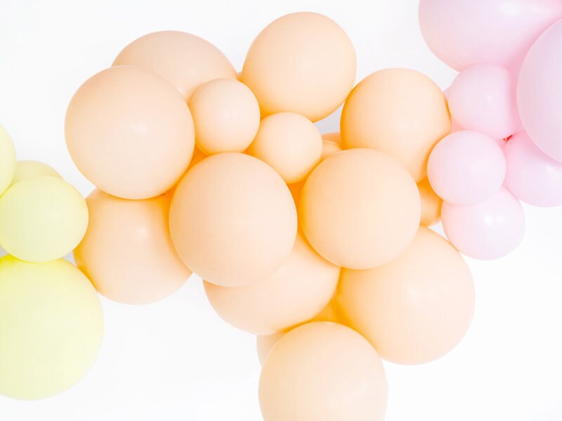High Quality Strong Pastel Light Peach Latex Balloons, Peach Balloons…