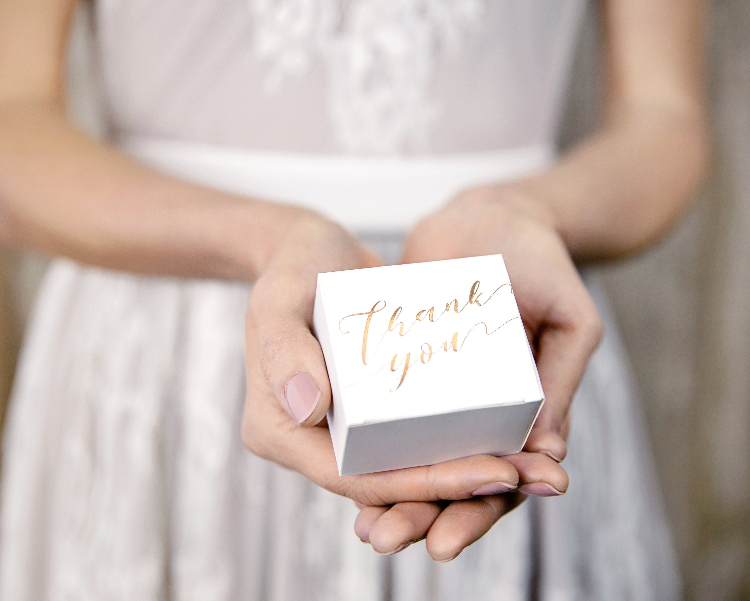 Small Gold Thank You Boxes Set of 10 Gold Thank You Boxes Etsy UK