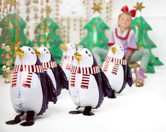 2 Palloncini A Forma Di Pinguino In Alluminio – Decorazioni Opache Per Compleanni E Feste Invernali
