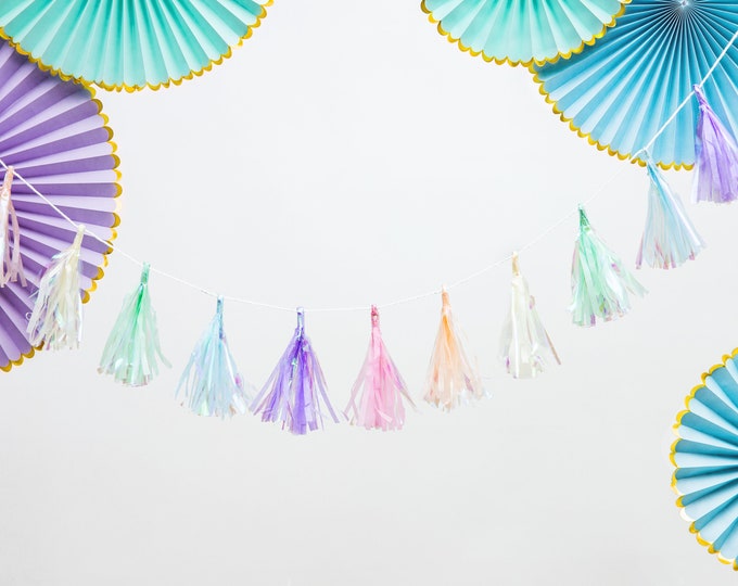 Iridescent Tassel Garland 1.2m/4ft Length 12cm/4.7inch Etsy