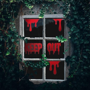 Keep Out Window Stickers, Halloween Window Cling, Black Bats, Halloween Decorations, Halloween Party Wall Decorations, Halloween Window
