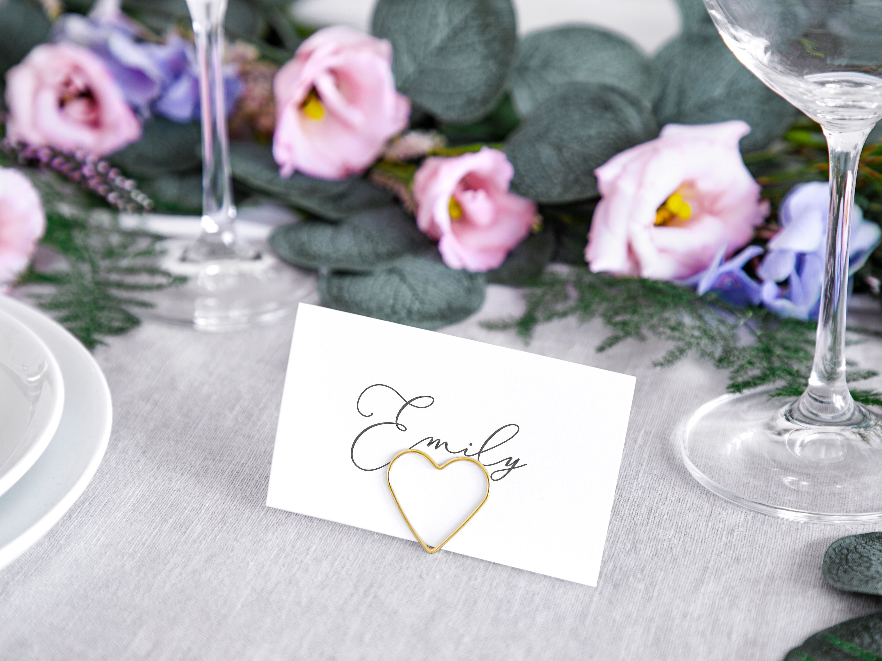 10 Heart Shaped Gold Place Card Holders Gold Metal Place Card Etsy UK