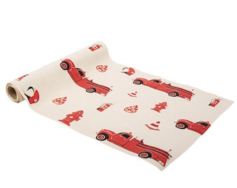 Luxurious Fireman Themed Table Runner, Fireman Table Runner, Fireman Themed Kids Activity, Fireman Party Decorations, Fire Truck, Red,