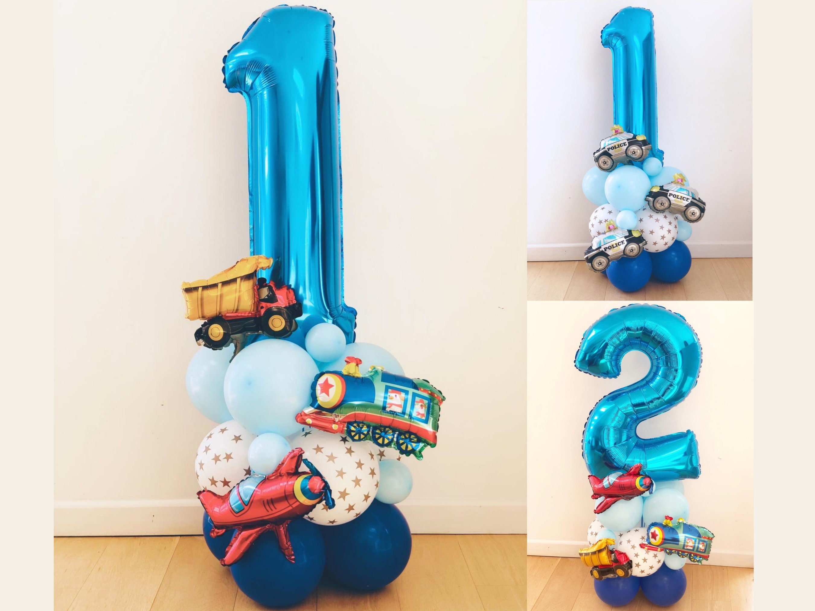 Fai da te grande scultura di palloncini di compleanno da 55