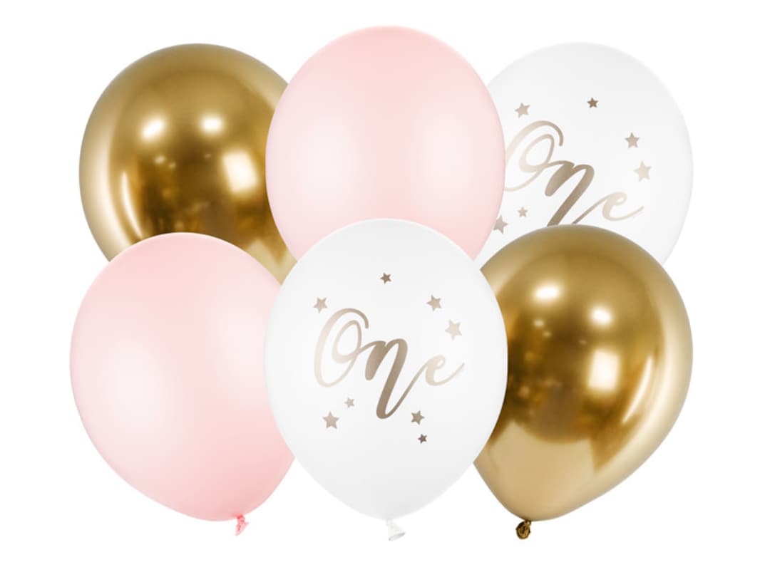 Pink First Birthday Balloons, Pink 'one' Balloon Set, 3 Designs, Pink ...