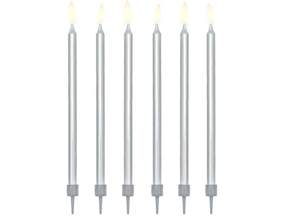 12 Metallische Geburtstagskerzen – 12 Cm Hoch, 12er-Pack