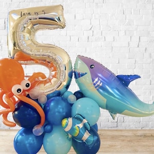 Scultura di palloncino di squalo di grandi dimensioni di alta qualità, qualsiasi numero, pila di palloncini sotto il mare, scultura di palloncino di squalo, palloncino di squalo, One-der the sea