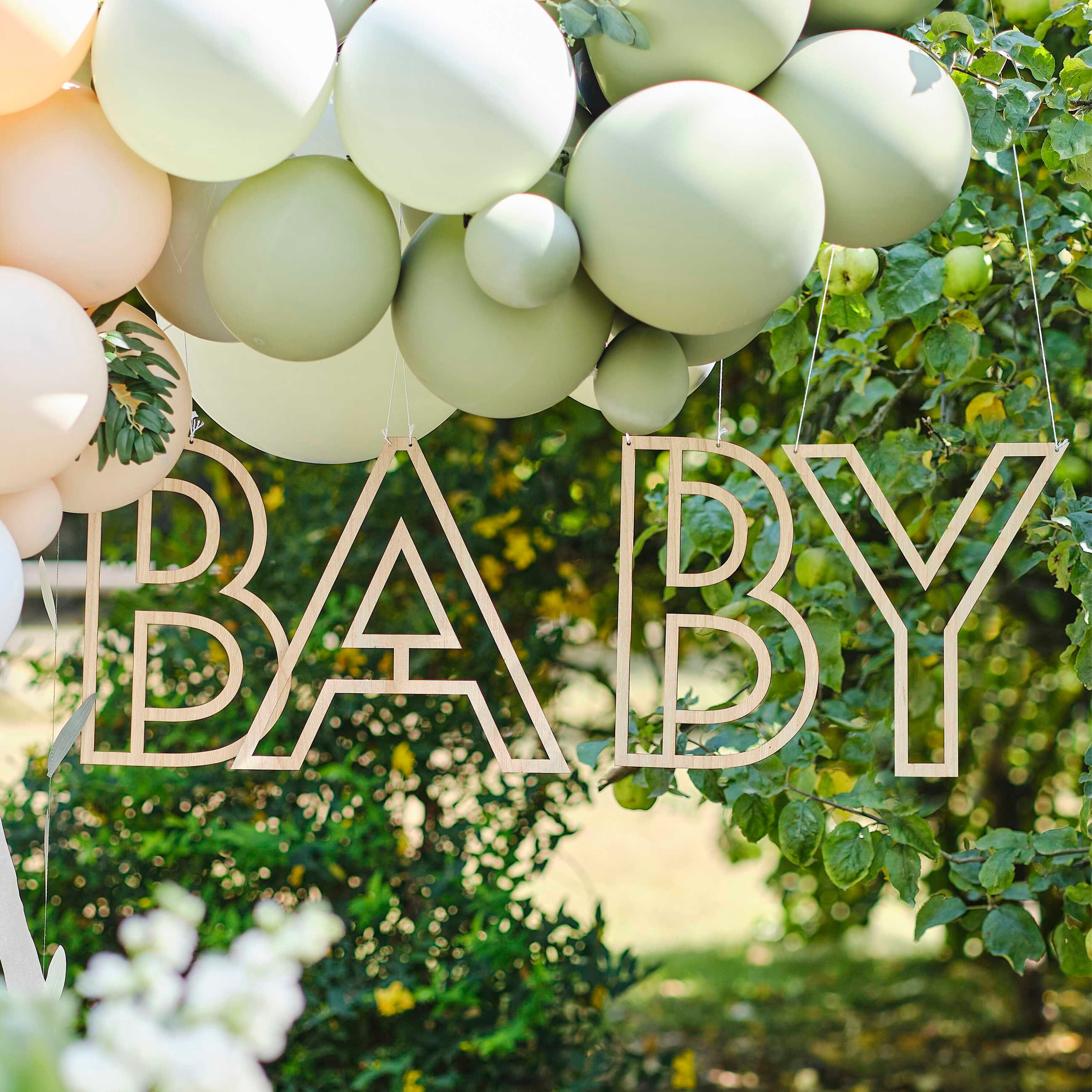 Large Wooden Baby Sign, Wooden Baby Shower Decor, Sage Green Baby Shower, Baby Shower Sign, Baby Shower Backdrop, Botanical Baby Shower - Etsy