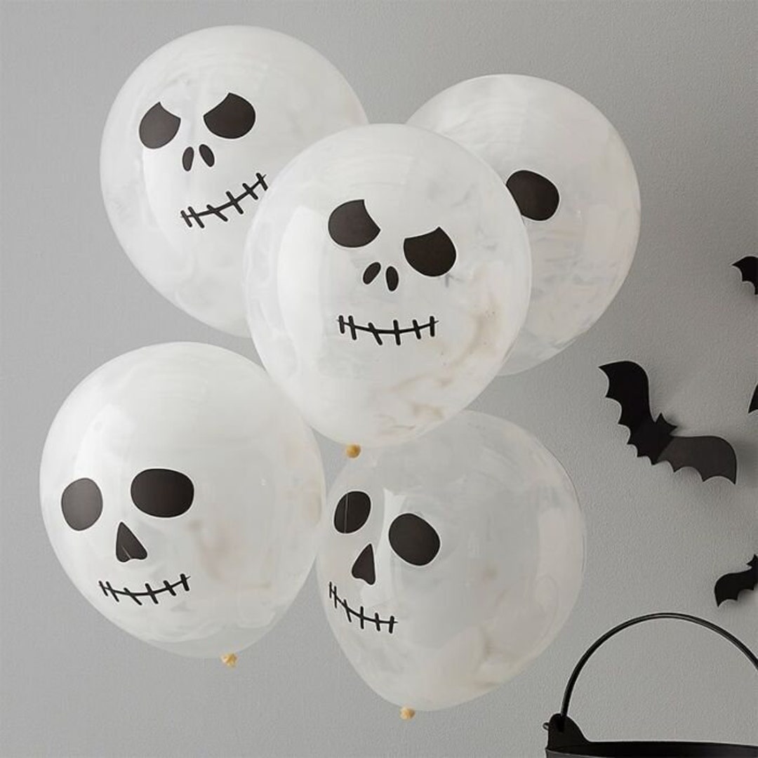Voorstel mate Lodge 5 Skull Face Halloween Ballonnen DIY Paint Gevulde Schedel - Etsy België