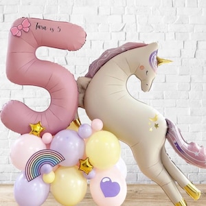 Scultura di palloncini unicorno fai da te, pila di palloncini unicorno, scultura di unicorno, palloncino unicorno, palloncino in foil unicorno, decorazioni per feste
