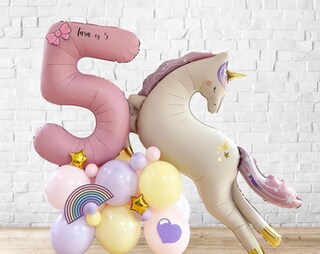 Palloncino Gigante Numero 6 Arcobaleno 100 Cm – Mylar Foil Per Compleanno, Gonfiabile Ad Elio, Decorazione Festa