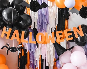 Orange Happy Halloween Banner, Halloween Banner, Kids Halloween Party, Orange Halloween Decorations, Halloween Decorations, Orange Banner