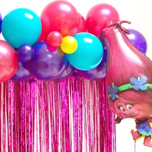 High Quality Trolls Balloon Arch, Trolls Balloon Garland, Trolls birthday party, Trolls party decorations, Trolls Worldtour Party Decor image 8