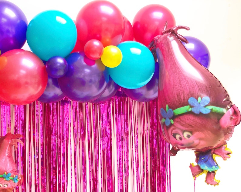 High Quality Trolls Balloon Arch, Trolls Balloon Garland, Trolls birthday party, Trolls party decorations, Trolls Worldtour Party Decor image 8