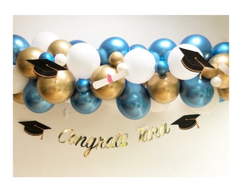 Graduation DIY Balloon Garland Kit, Pick Your Own Colour, Graduation Balloon Decorations, Graduation Balloon Arch, Gift for Graduate