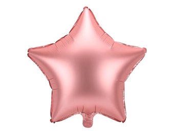 Sternballon Rosegold 48 cm - Metallic Rosegold - Sternballons - Sternfolienballon - Sternballon rosa - Sternballon pink