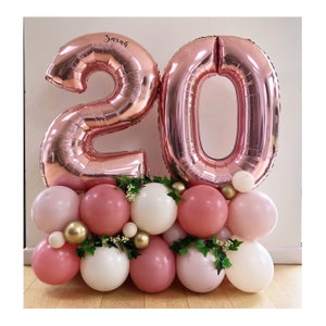 Luxurious Pink Double Digit Balloon Sculpture, DIY Balloon Sculpture, Number Balloons, Jumbo Foil Balloon, Double Digit Balloon Sculpture,