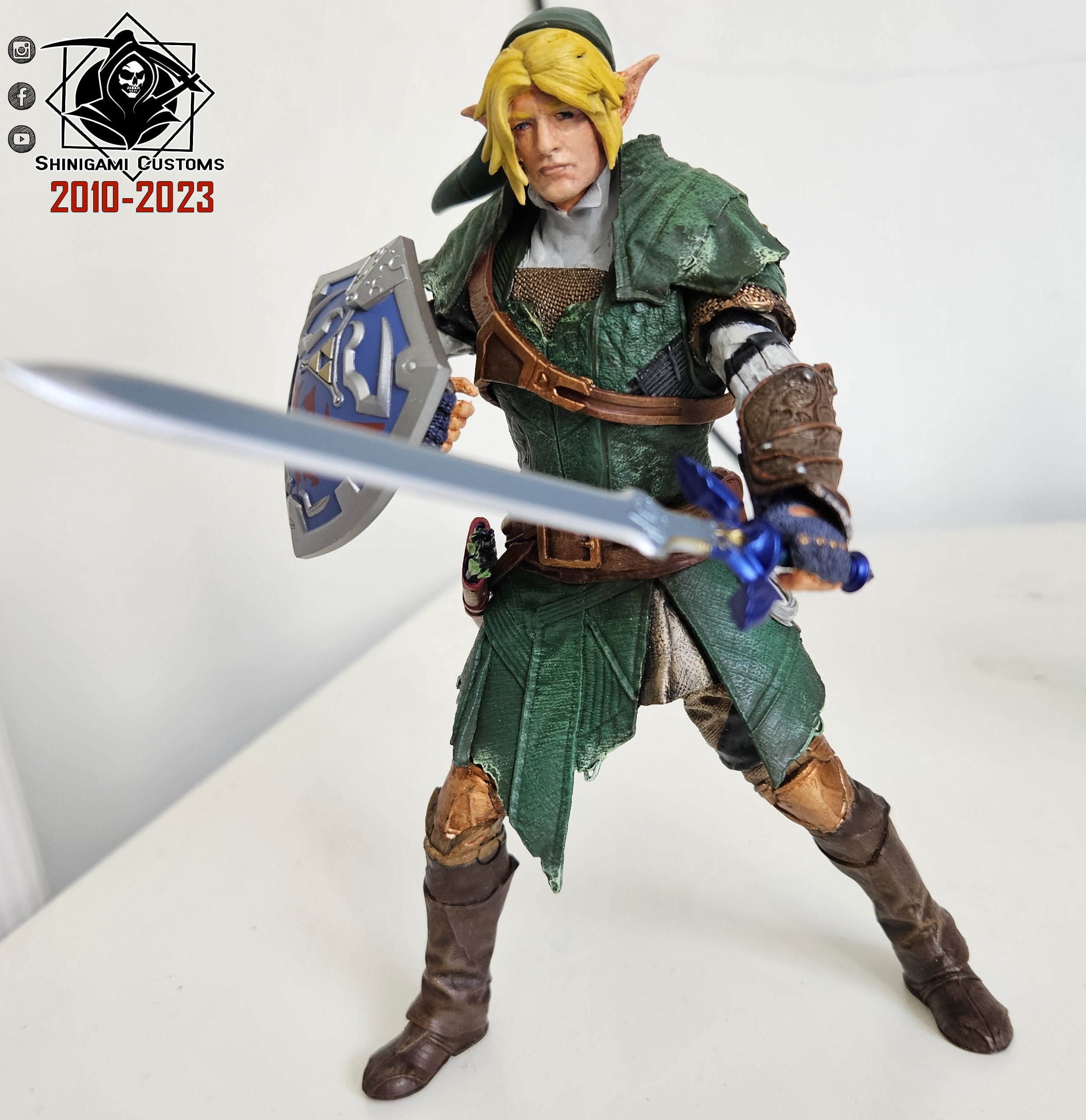 Link Figure The Legend of Zelda, Modelo Anime, Espada Mestra GK, Estatueta  de Ação, Brinquedo para Coleção de Estátuas, Altura 1:7, 20cm