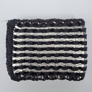 Cartera de crochet, cartera negra para hombre, cartera delgada, regalos sin desperdicio, regalo único para papá de los niños, regalos reciclados, regalos sustentables,