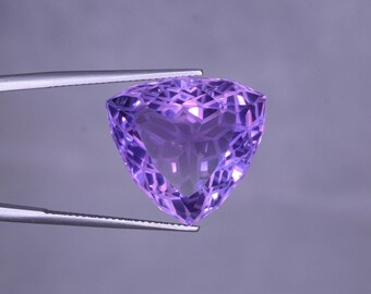 23.15Cts Large Amethyst Trillion Cut Gemstone – Natural Purple Quartz, Statement Stone for Jewelry