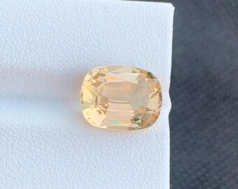 Natural Citrine 5.68ct Cushion Cut Gemstone | Yellow Loose Stone | November Birthstone Jewelry Supply