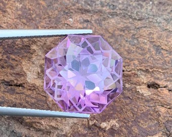 Natural Amethyst Octagonal Cut Gemstone | 17.47CT Statement Jewelry Making Stone