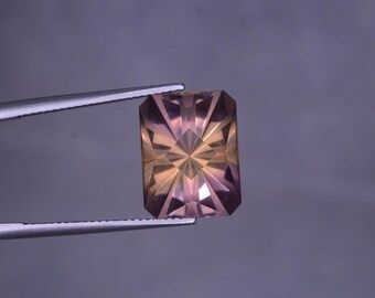 8.75Cts Natural Ametrine Gemstone – Fancy Cut Bi-Color Purple Gold Quartz for Jewelry Making