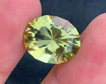 Natural Lemon Quartz Gemstone | Oval Fancy Cut 11.67ct Loose Stone for Jewelry Making