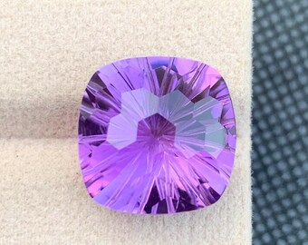 Natural Amethyst 15.01ct Cushion Cut Loose Gemstone | Deep Purple February Birthstone | Jewelry Making Supply