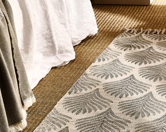6x9 feet Handblock printed Rug / Indian Rug / Large Rug / Floor Rug / Area Rug / Rustic Rug, Woven Rug, Carpet 72x108 inch (180x270 cms)