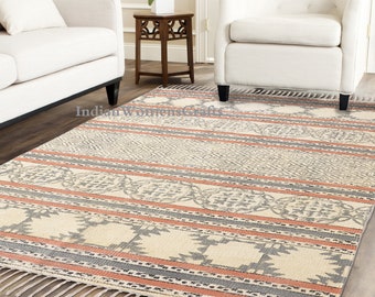 Indian cotton rug, woven rug, decor rug, rustic rug, handmade rug, rug, bohemian rug, vintage rug, Area Rug, Handmade rug, Carpet, Kilim Rug