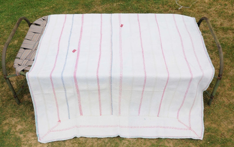 Vintage kantha quilt new gift Indian quilt cotton quilt Kantha blanket twin quilt Kantha throw sofa cover