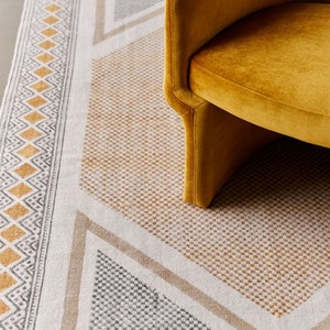 new 3x5 feet Handmade Block printed Indian Rug  / Carpet / Kilim / Floor Rug / Indian Dhurrie rug / Cotton Rug / Area Rug 36x60 inche 90x150