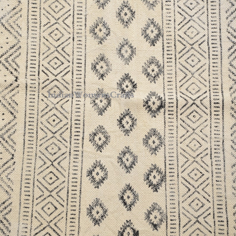 6x9 Feet Handblock Printed Rug / Indian Rug / Large Rug / Rug Etsy