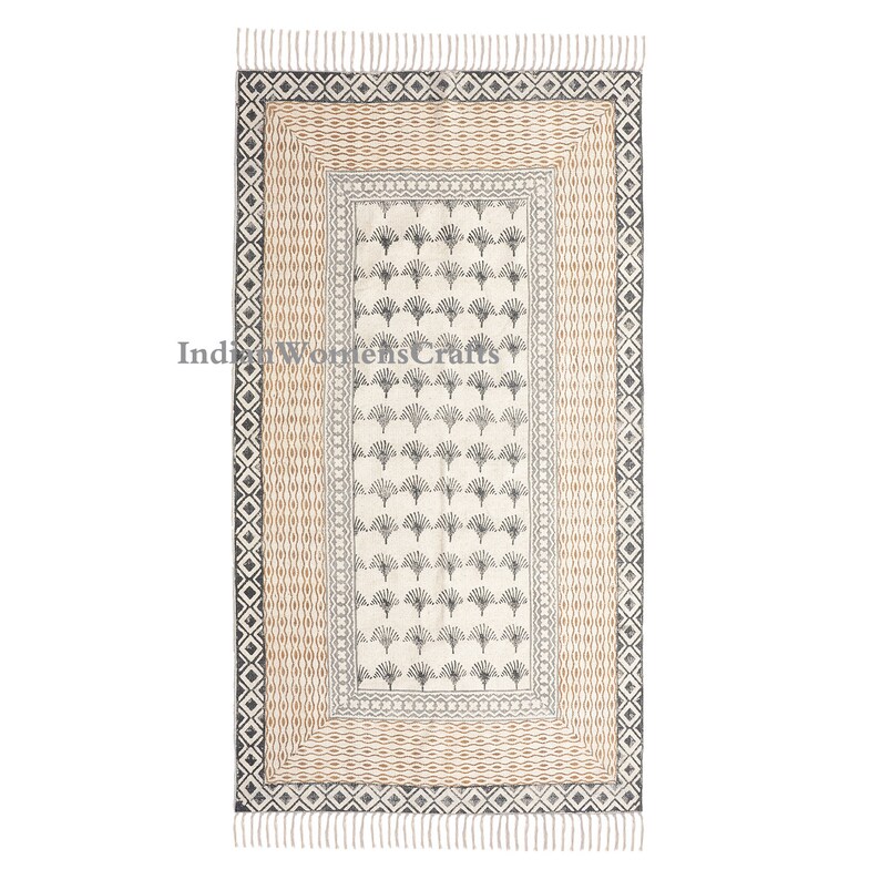 Square Rug Handmade Rug Indian Rug Area Rug cotton Rug | Etsy