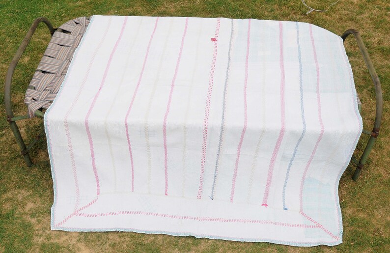 Vintage kantha quilt new gift Indian quilt cotton quilt Kantha blanket twin quilt Kantha throw sofa cover