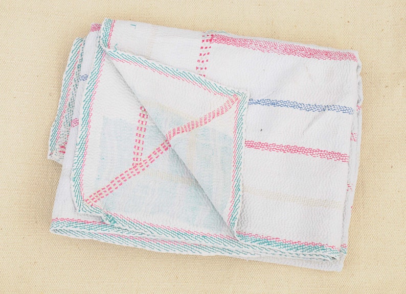Vintage kantha quilt new gift Indian quilt cotton quilt Kantha blanket twin quilt Kantha throw sofa cover