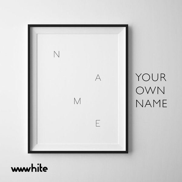 Custom Name Minimalist Typography Poster / Instant Download Printable Art