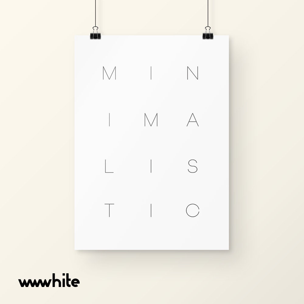 Minimalist Art Typography Poster / Instant Download (Instant Download ...