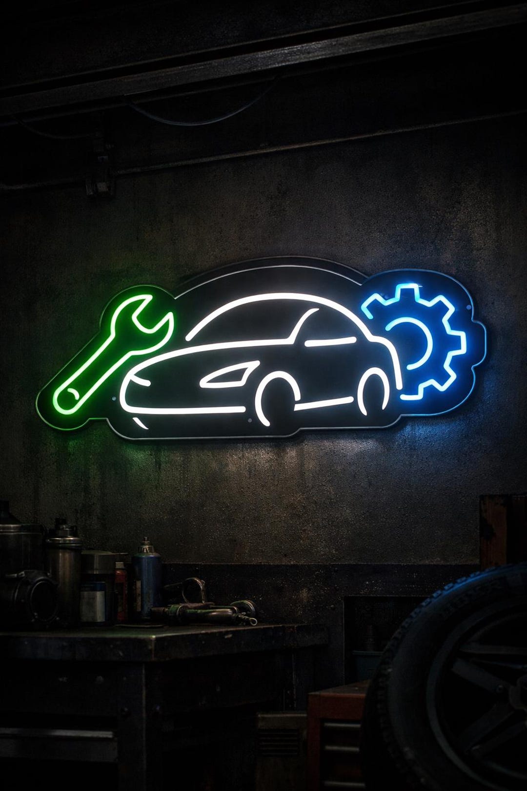 Led Auto Repair Sign Auto Repair LED Neon Sign, Car Service Garage Wall Decor - Etsy