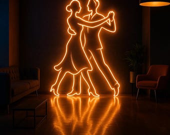Dancers Neon Sign, Ballroom Dancing Neon Light, Dance Studio Led