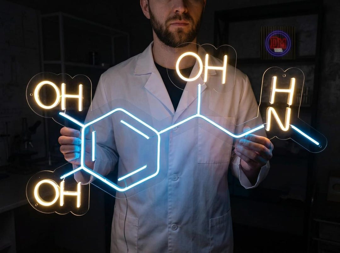 Chemical Formula Neon Sign, Chemical Formula Wall Decor, Chemistry