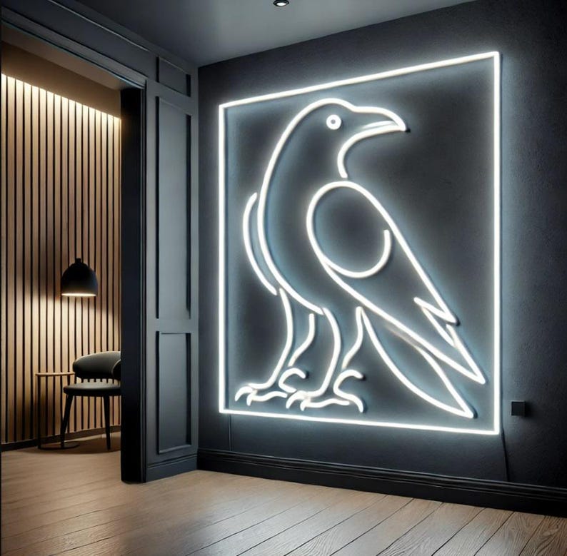 Crow Neon Sign, Dark Bird Neon Sign, Bird Neon Sign,raven Neon Sign - Etsy