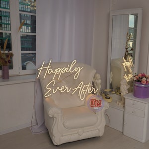 Happily Ever After neon sign, Personalized Neon Wedding Signs,  Happily Ever After Custom Neon Sign For Wedding, wedding decor led light