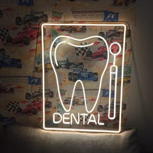 Dental clinic neon sign, dentist office neon sign, dental neon light, tooth neon sign, dental care neon sign, dentist neon sign, neon light