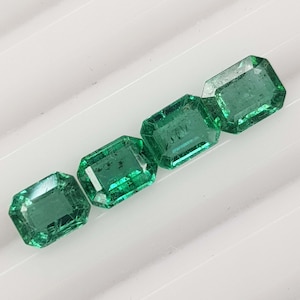 1.61 Ct Natural Emerald Zambia Mines Octagon Cut Calibrate Size 5X4 mm