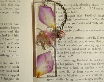 Unique Resin Pressed Flower Bookmark, Cottagecore, Nature Themed